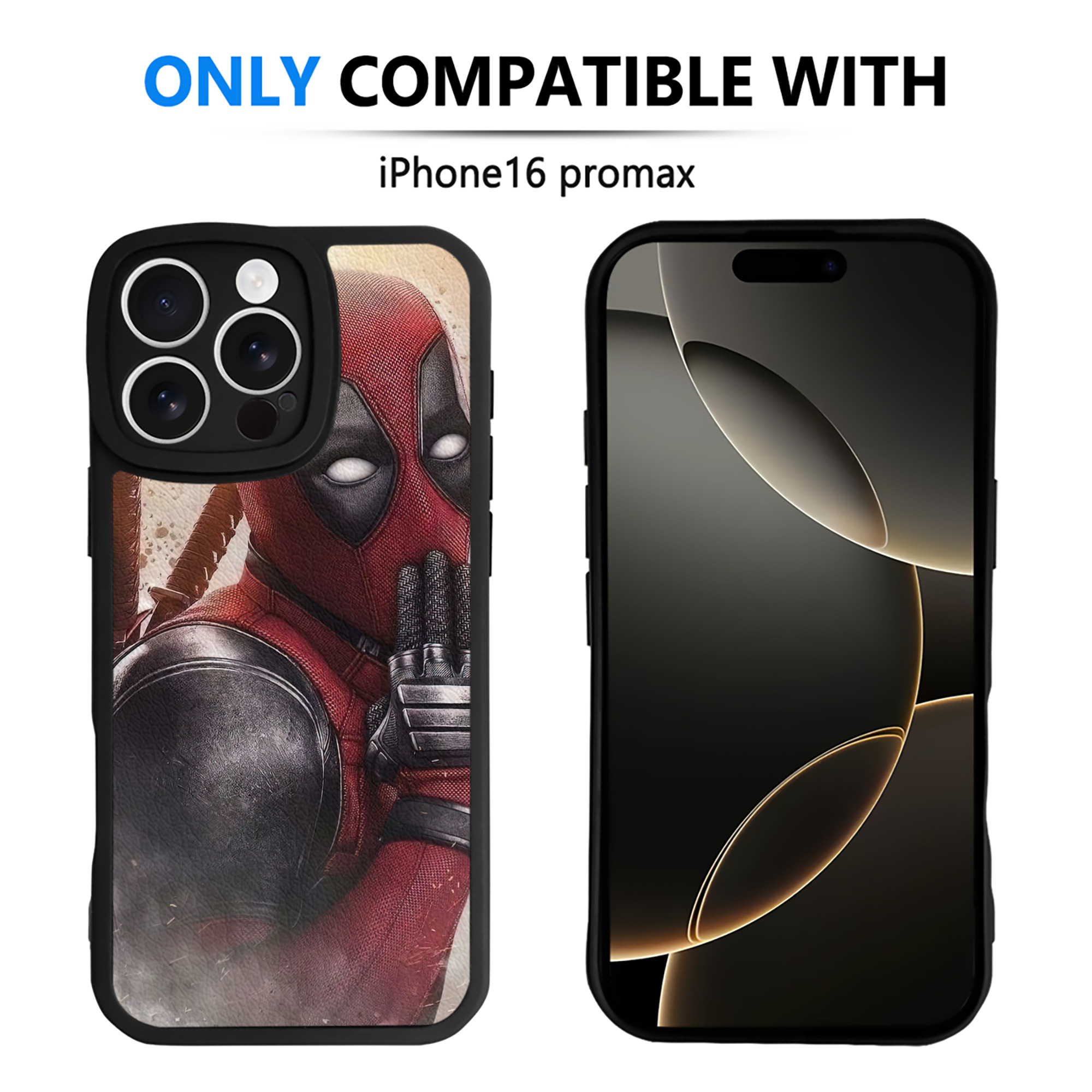 （画像用） Deadpool デッドプール 【iPhone 16シリーズ対応】シリコンスマホケース（レザー調） 材質：シリコン